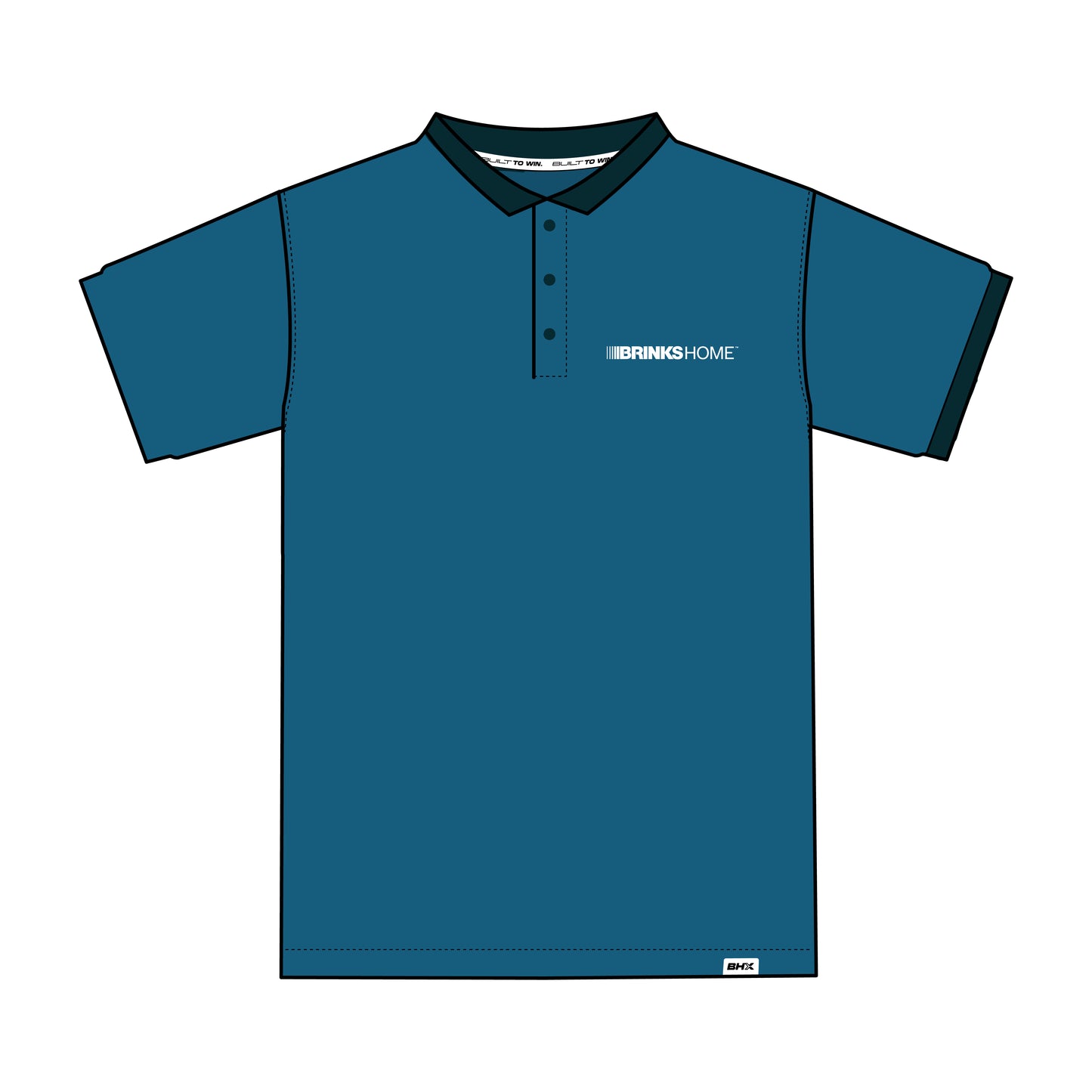 TWO TONE BLUE - BLADE COLLAR SHORT SLEEVE POLO